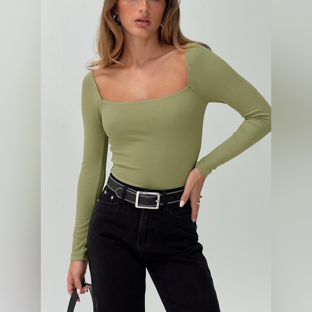 Princess Polly Charlotte Bodysuit Sage